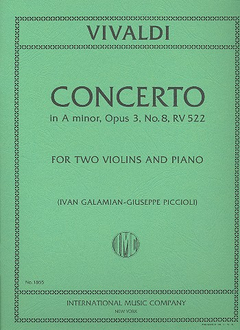 Concerto a minor op.3,8 F.1:177 for 2 violins and piano