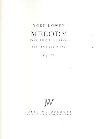 Melody for the C String op. 51 for viola and piano