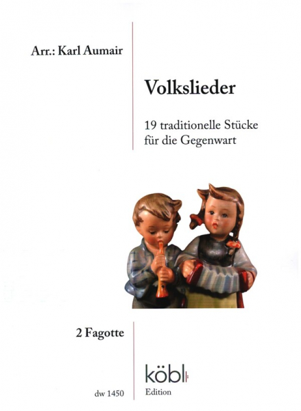 Volkslieder für 2 Fagotte (+Text)