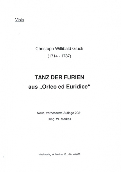 Tanz der Furien aus Orfeo ed Euridice für Orchester