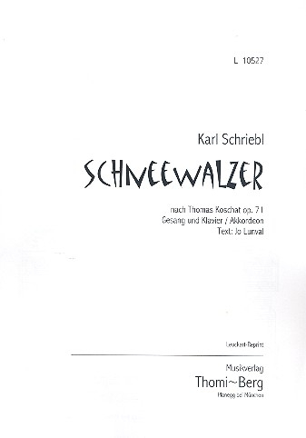 Schneewalzer op.71 für Gesang und Klavier (Akkordeon) (dt)