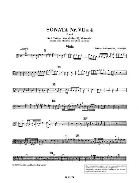 Sonate d-Moll Nr.7 à 4 für Streicher und Bc