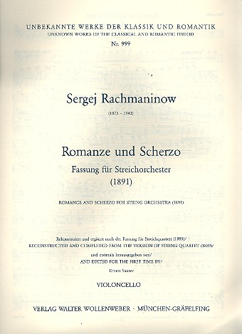 Romanze und Scherzo für Streichorchester