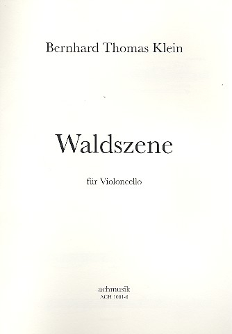 Waldszene für Violoncello