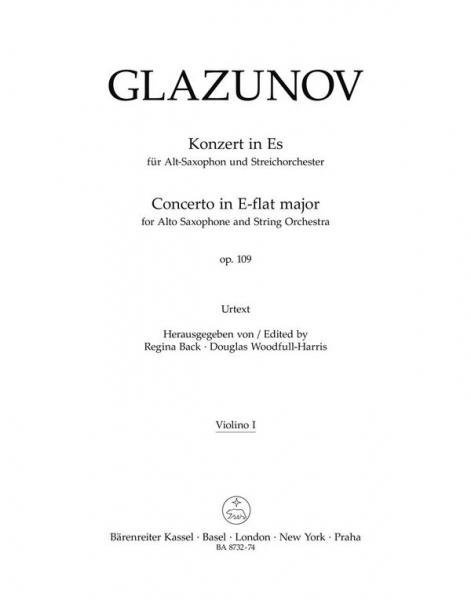 Konzert Es-Dur op.109 für Altsaxophon und Streichorchester