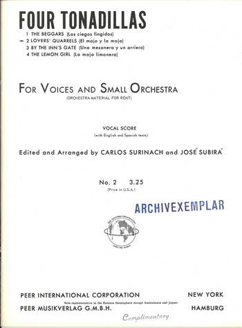 Lovers&#039; Quarrels for 2 voices and small orchetra