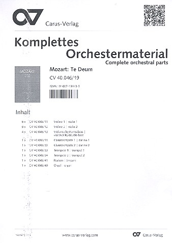 Te Deum laudamus KV141 für Chor und Orchester