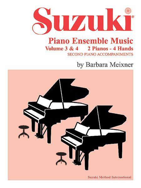 Suzuki Piano Ensemble music vol.3-4 2 pianos 4 hands,