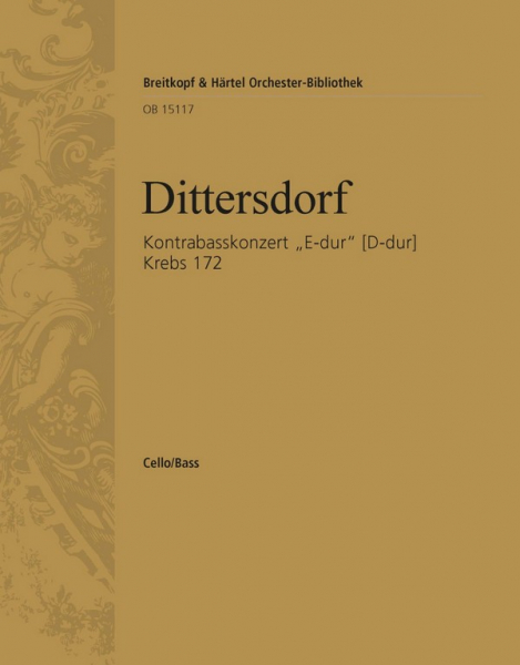 Konzert Krebs172 (Fassungen in E-Dur und D-Dur) für Kontrabass und Orchester