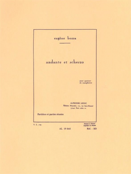 Andante et Scherzo pour quatuor de saxophones