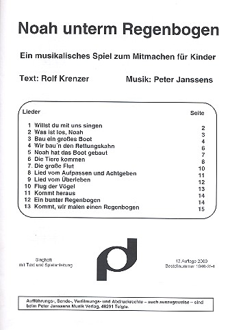 Noah unterm Regenbogen Ein musikalisches Spiel zum Mitmachen für Kinder