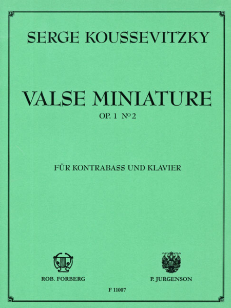 Valse miniature op.1,2 für Kontrabaß und Klavier