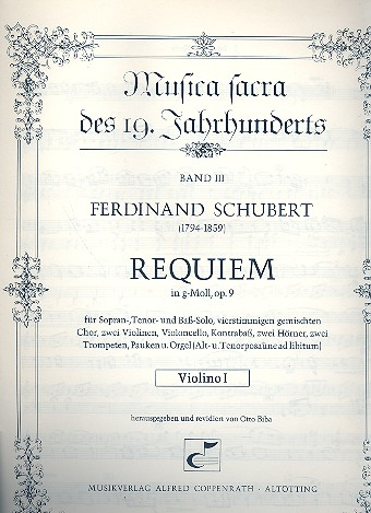 Requiem g-Moll op.9 für Soli, gem Chor und Orchester