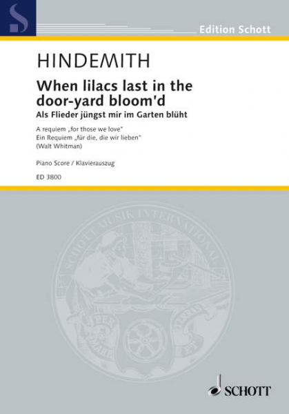 Als Flieder jüngst mir im Garten blüht für gemischten Chor (SATB) mit Soli (MezBar) und Orchester