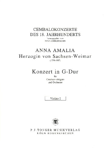 Konzert G-Dur für Cembalo und Orchester