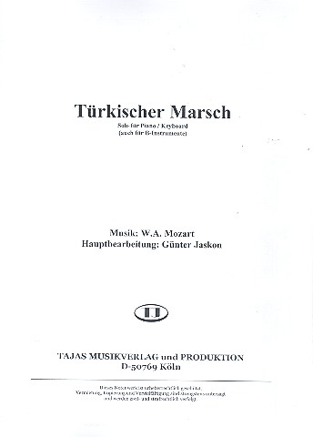 Türkischer Marsch für Klavier (B-Instrumente) und Salonorchester