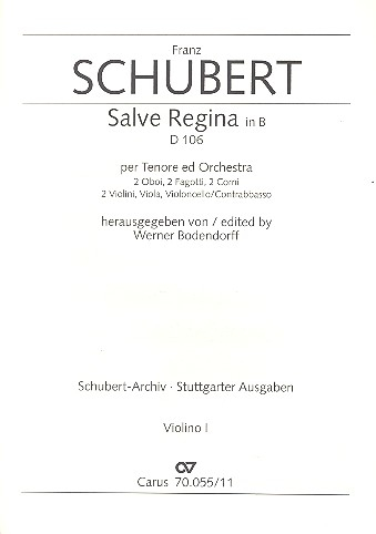 Salve Regina D106 für Tenor und Orchester