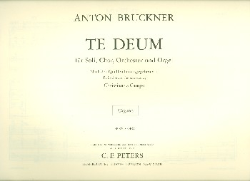 Te Deum C-Dur für Soli, Chor und Orchester und Orgel