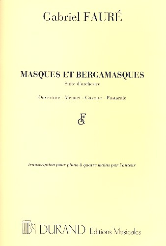 Masques et bergamasques suite d&#039;orchestre op.112 arr. pour piano