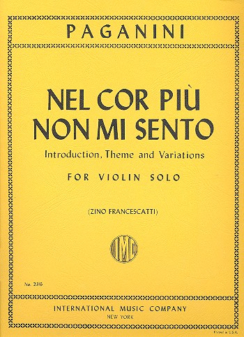 nel cor piu non mi sento violin solo