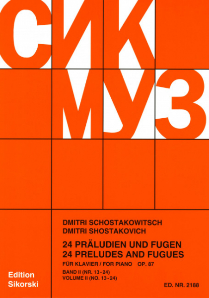 24 Präludien und Fugen op.87 Band 2 (Nr.13-24) für Klavier