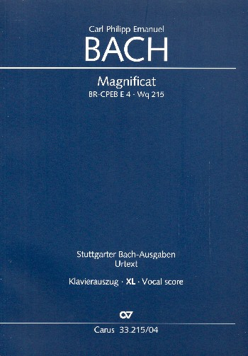 Magnificat D-Dur WQ215 für Soli, gem Chor und Orchester