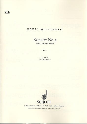 Konzert d-Moll Nr.2 op.22 für Violine und Orchester