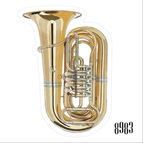 Instrument Sticker Tuba Format: 80x80mm