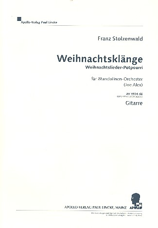 Weihnachtsklänge - Weihnachtslieder-Potpourri für Mandolinenorchester