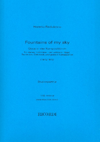 Fountains of my Sky für Sprecher und Ensmble