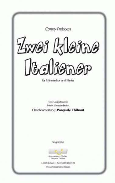 Zwei kleine Italiener für Männerchor (TTB) und Klavier