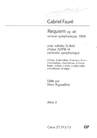 Requiem d-Moll op.48 (1900) für Soli, gem Chor und Sinfonie-Orchester