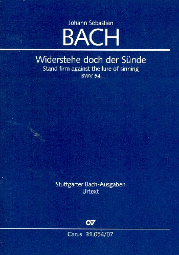 Widerstehe doch der Sünde Kantate Nr.54 BWV54