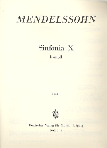 Sinfonia h-Moll Nr.10 für Streichorchester