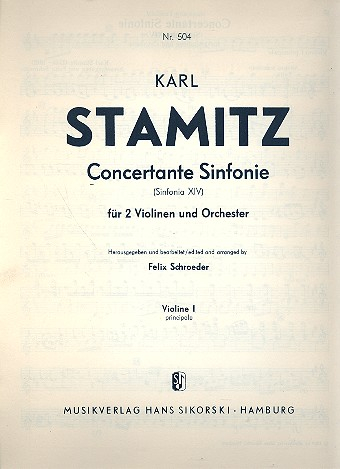 Konzertante Sinfonie D-Dur für 2 Violinen und Orchester