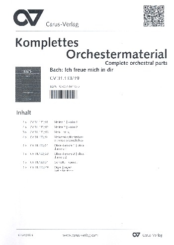 Ich freue mich in dir Kantate Nr.133 BWV133