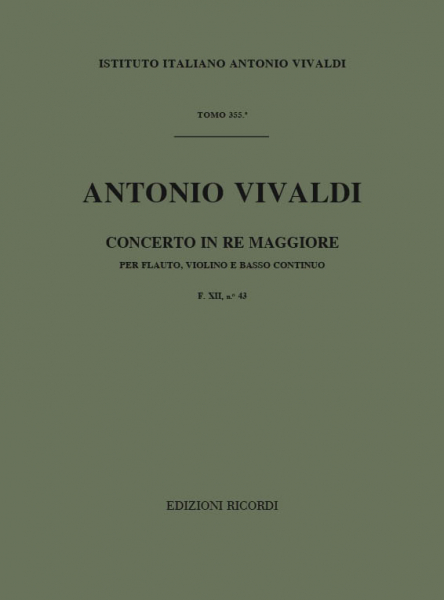 Concerto in re maggiore F.XII. no.43 per flauto, violino e basso continuo