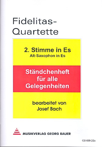 Fidelitas-Quartette für Blechbläser 2. Stimme in Es ( Altsaxophon )