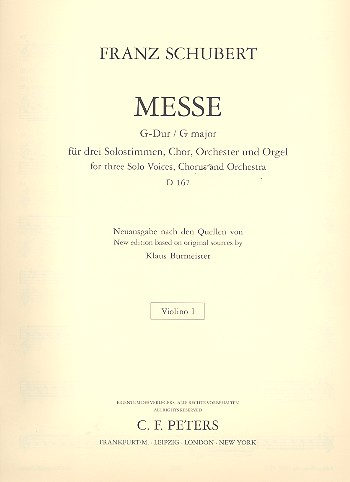 Messe G-Dur D167 für Soli, gem Chor und Orchester