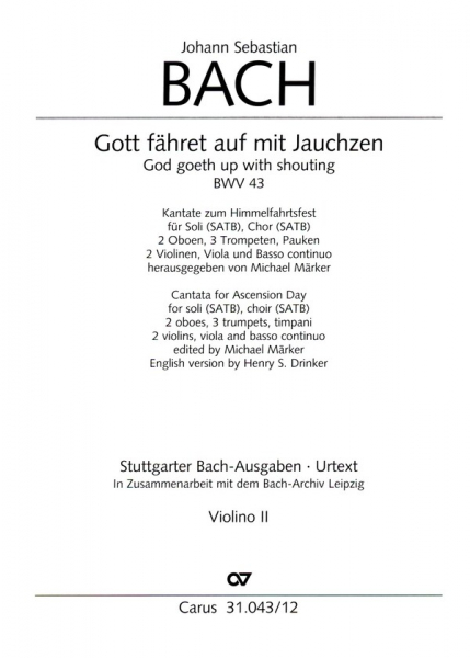 Gott fähret auf mit Jauchzen Kantate Nr.43 BWV43