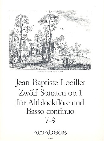 12 Sonaten op.1 Band 3 (Nr.7-9) für Altblockflöte und Bc