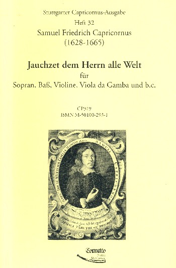 Jauchzet dem Herren alle Welt für Sopran, Bass, Violine, Viola da gamba und Bc