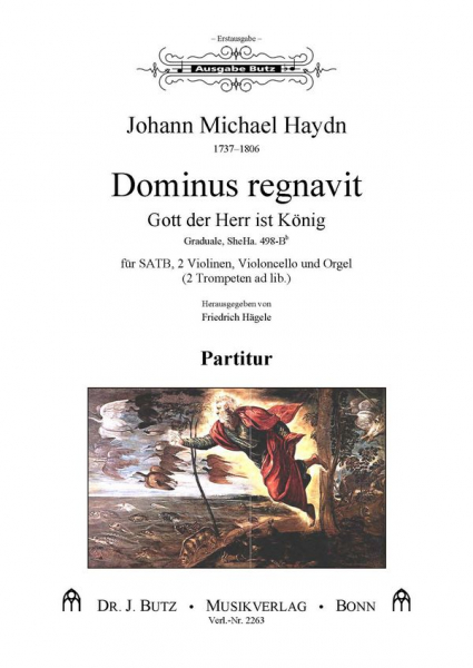 Dominus regnavit für gem Chor, 2 Violinen, Violoncello und Orgel (2 Trompeten ad lib)