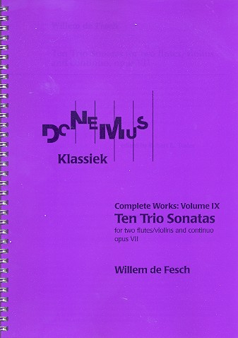 10 Trio Sonatas op.7 for 2 flutes (violins) and basso continuo