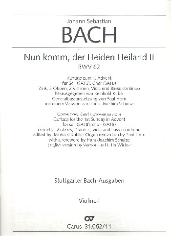 Nun komm der Heiden Heiland Nr.2 Kantate Nr.62 BWV62