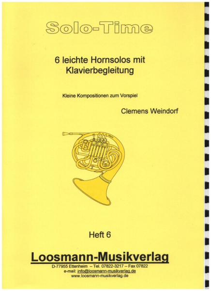 6 leichte Hornsolos Band 6 für Horn mit Klavierbegleitung