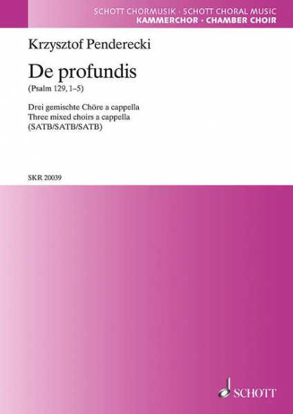 De profundis für gem Chor a cappella