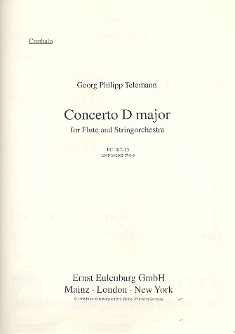 Concerto D major for flute and string orchestra