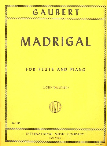 Madrigal for flute and piano