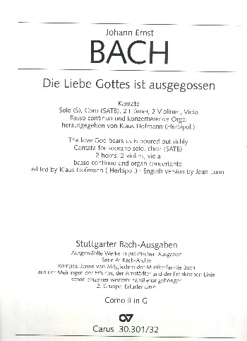 DIE LIEBE GOTTES IST AUSGEGOSSEN FUER S SOLO, SATB CHOR UND ORCHE-